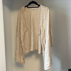 Madewell XS Asymmetric Knit Beige Cardigan